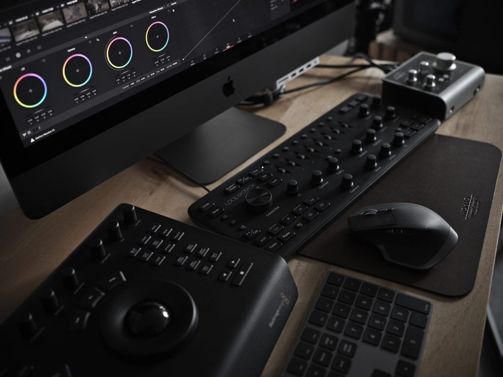 davinci resolve color grading panels video editing computer