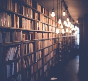 screenwriting books with lightbulbs in book store