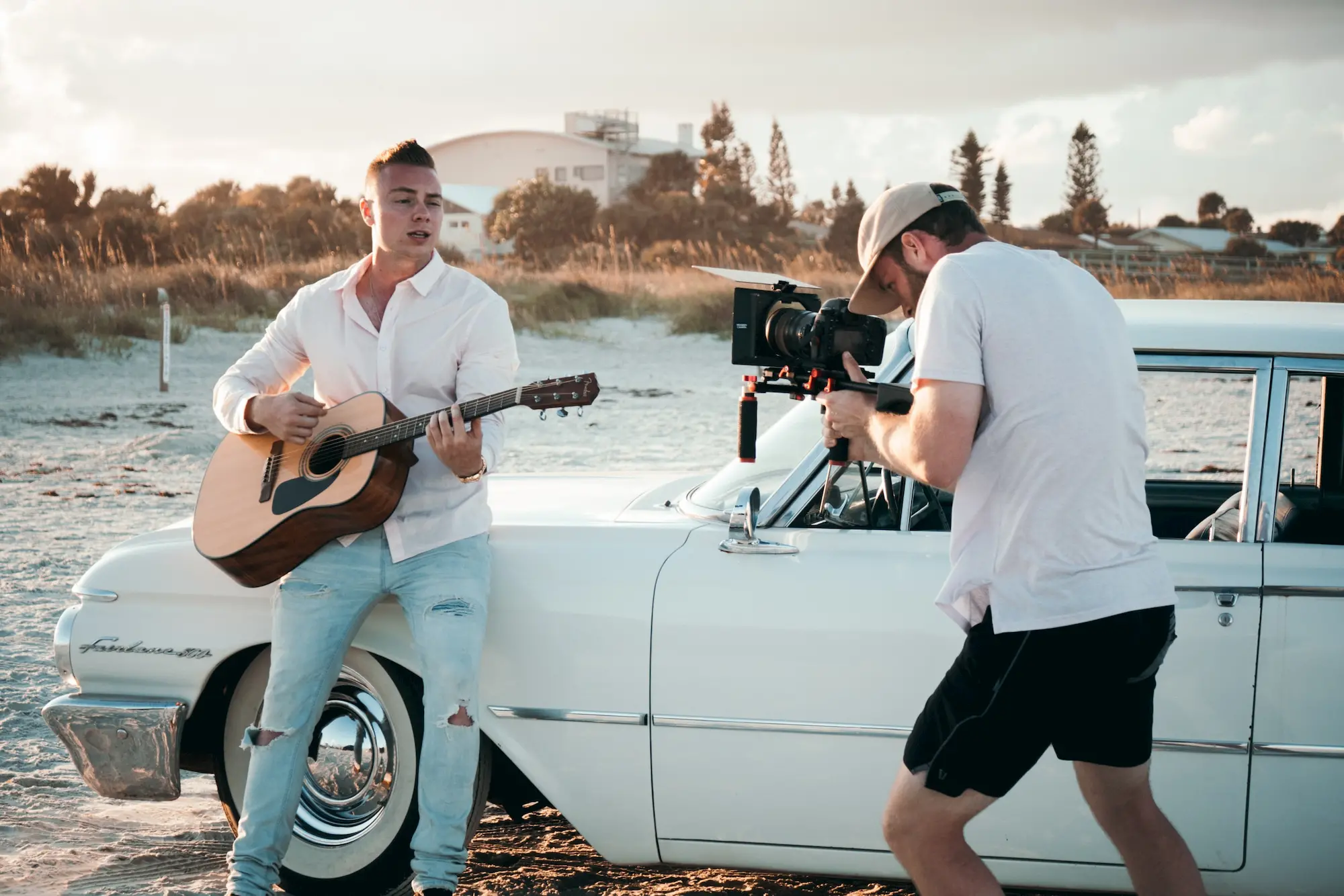 filmmakers on beach music video