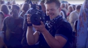 william dejessa holding handheld independent filmmaking camera
