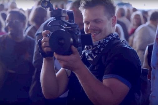 william dejessa holding handheld independent filmmaking camera