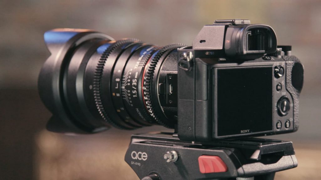 sony a7s camera with lens for independent film