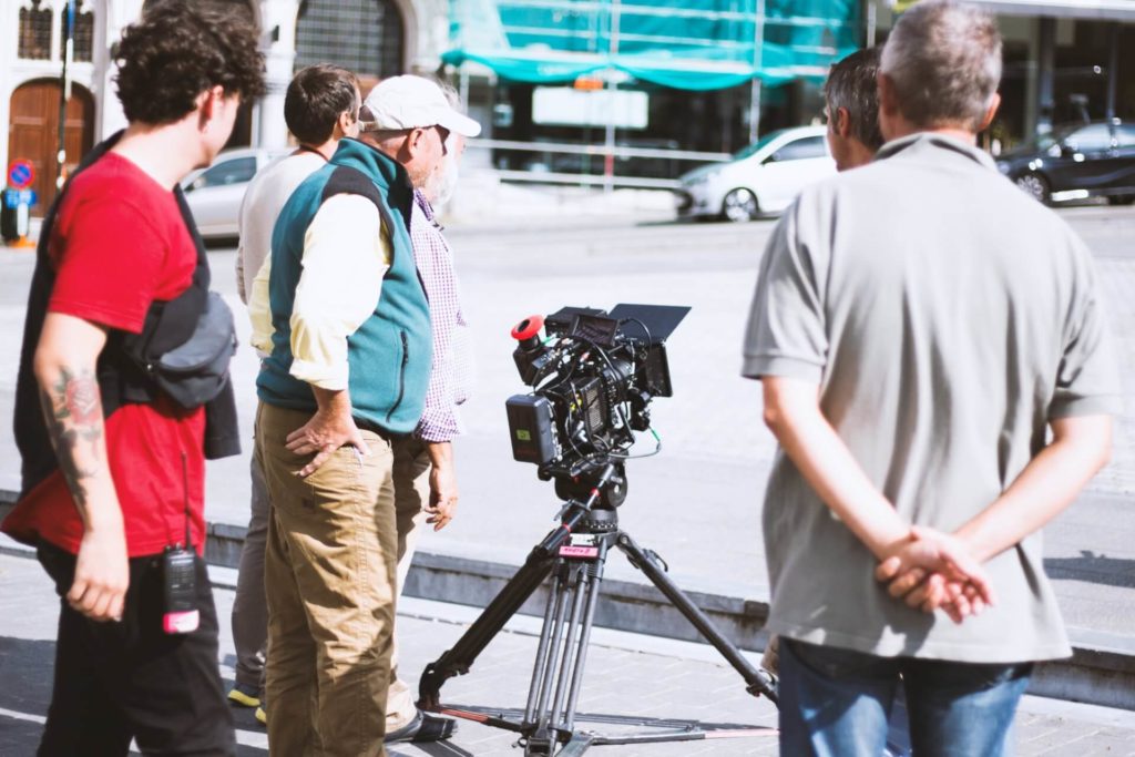 filmmakers film crew on street with camera the film fund