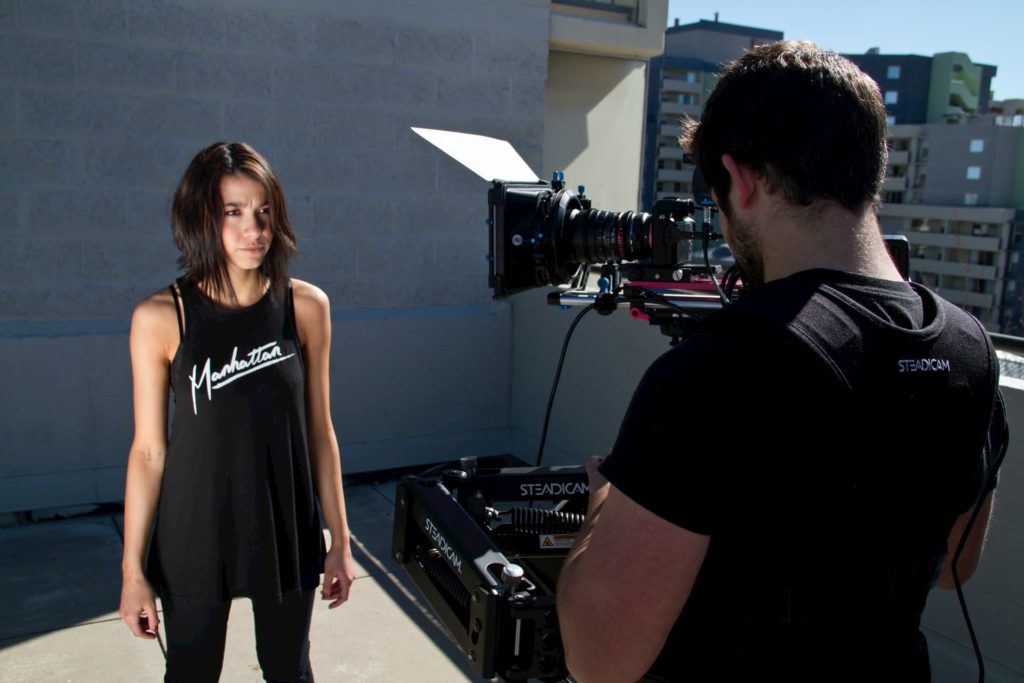 A music video shoot